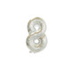 Large Foil Number Air-fill and Helium Balloons (0-9) - Silver